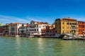 Venice cityscape, water canals and traditional buildings. Italy, Europe